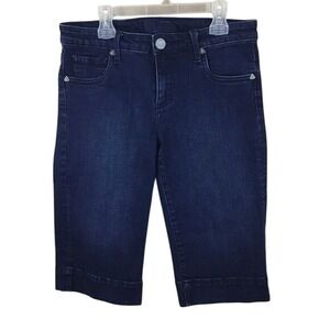 Kut From The Kloth Denim Bermuda Shorts 4 Dark‎ Wash Mid Rise